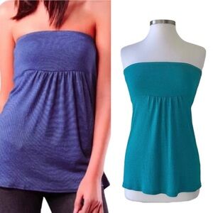 NEW Michael Stars Aqua Green Shine Strapless Tube Top
